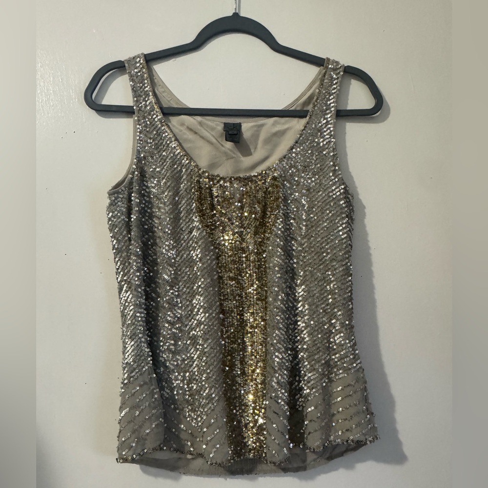 CK Sequin Embellished Tank Top